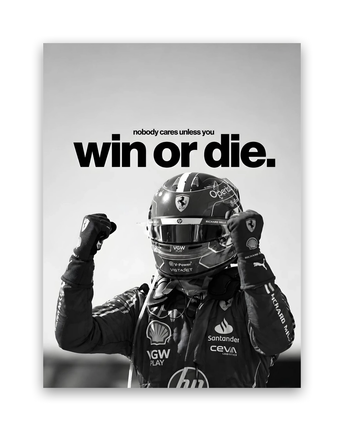 Win Or Die – 15×20 cm – Zonder lijst