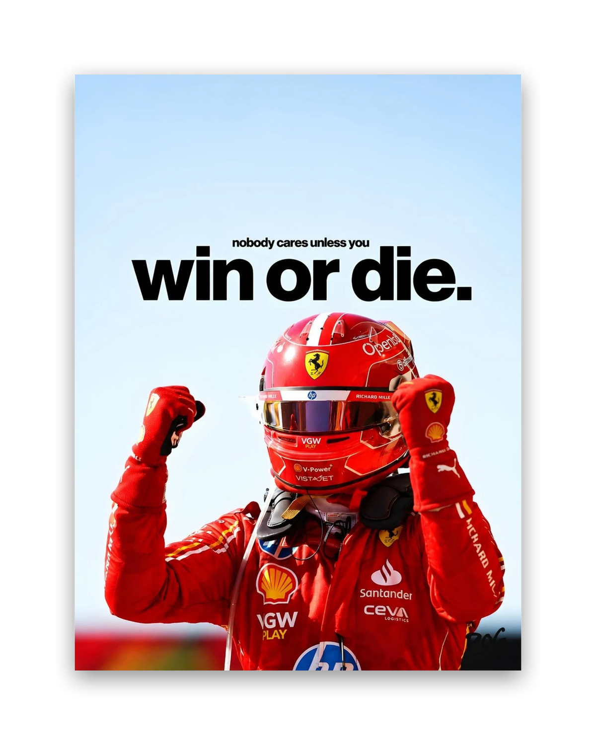 Win Or Die – 15×20 cm – Zonder lijst