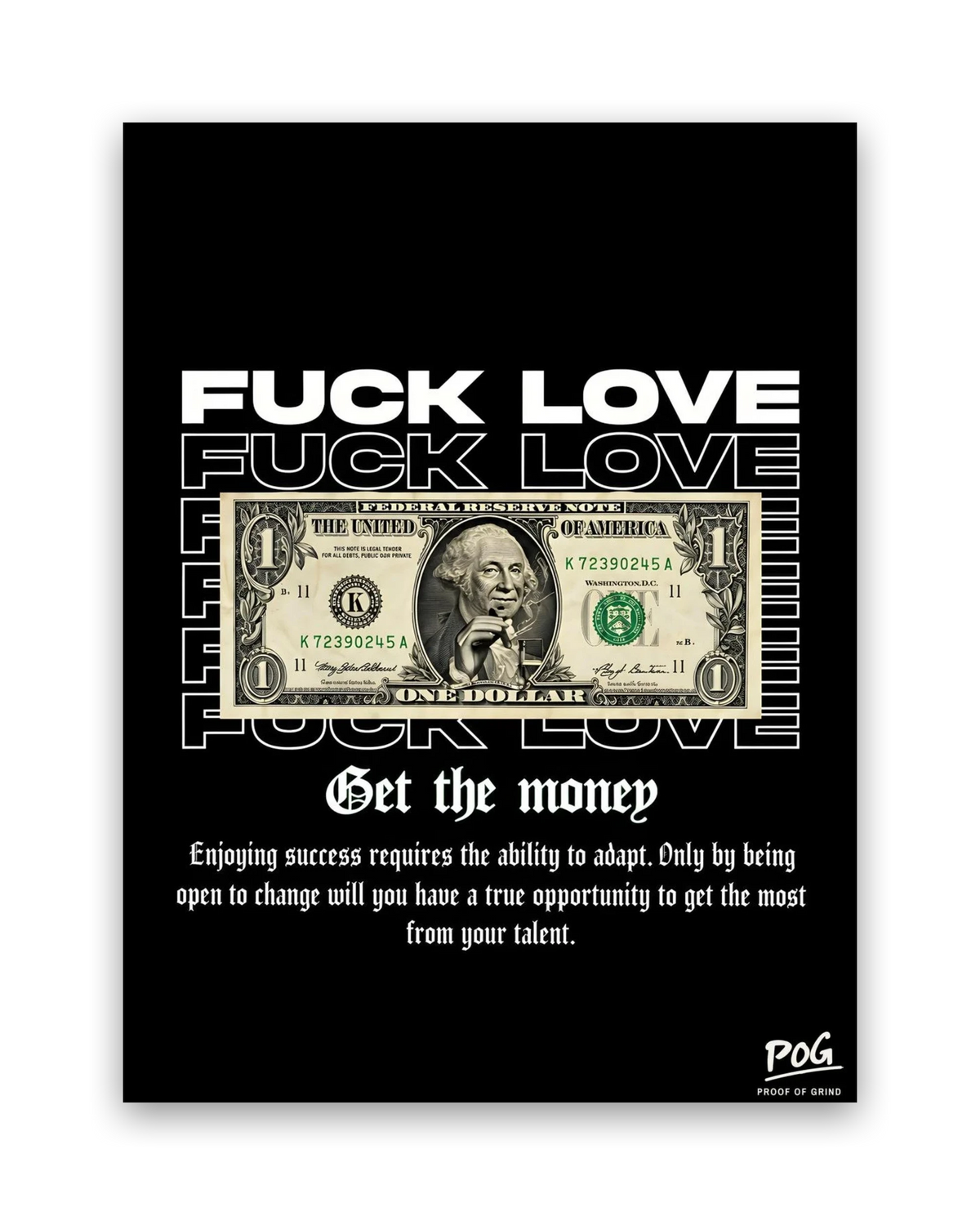 Fuck Love – 15×20 cm – Zonder lijst