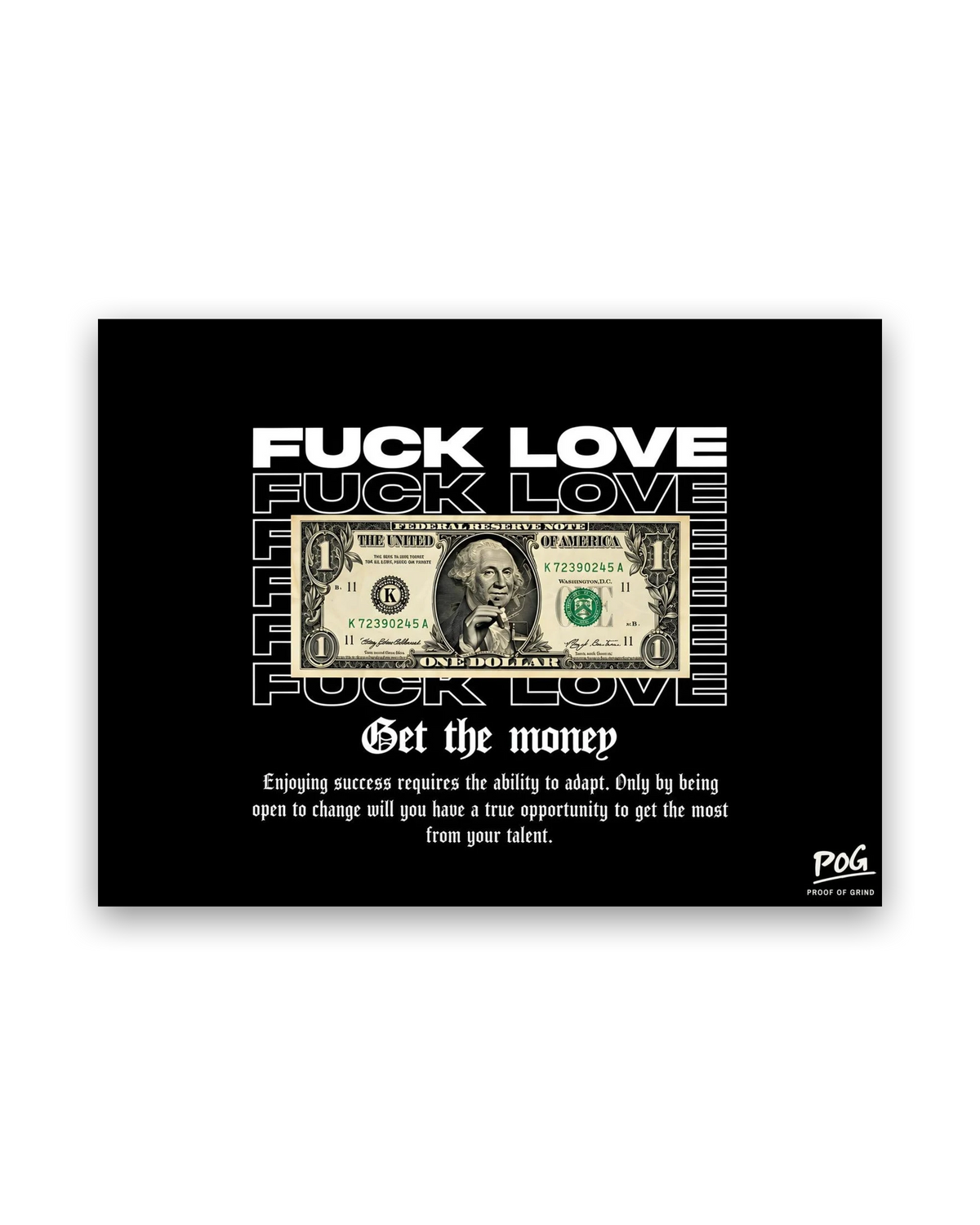 Fuck Love – 15×20 cm – Zonder lijst