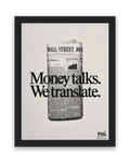 Vertaal het geld – 15×20 cm – Zwart