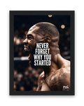 Never Forget Why You Started – 15×20 cm – Zwart