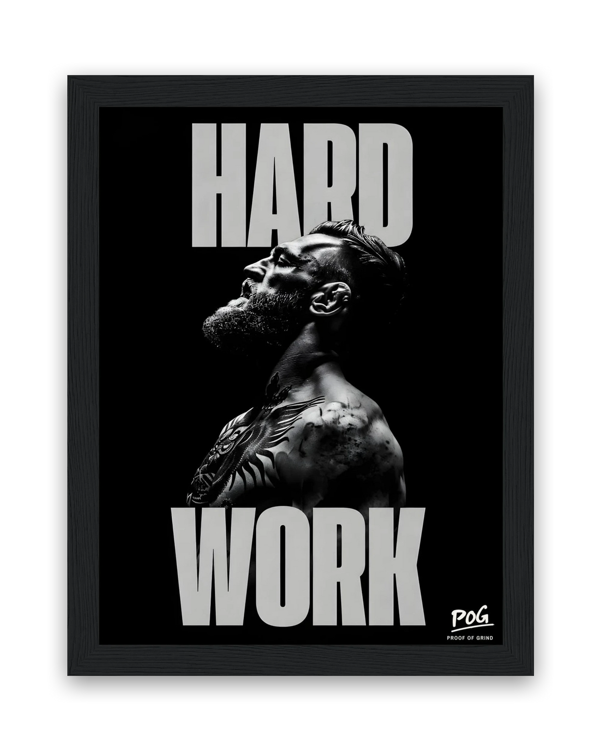 Hard Work – 15×20 cm – Zwart