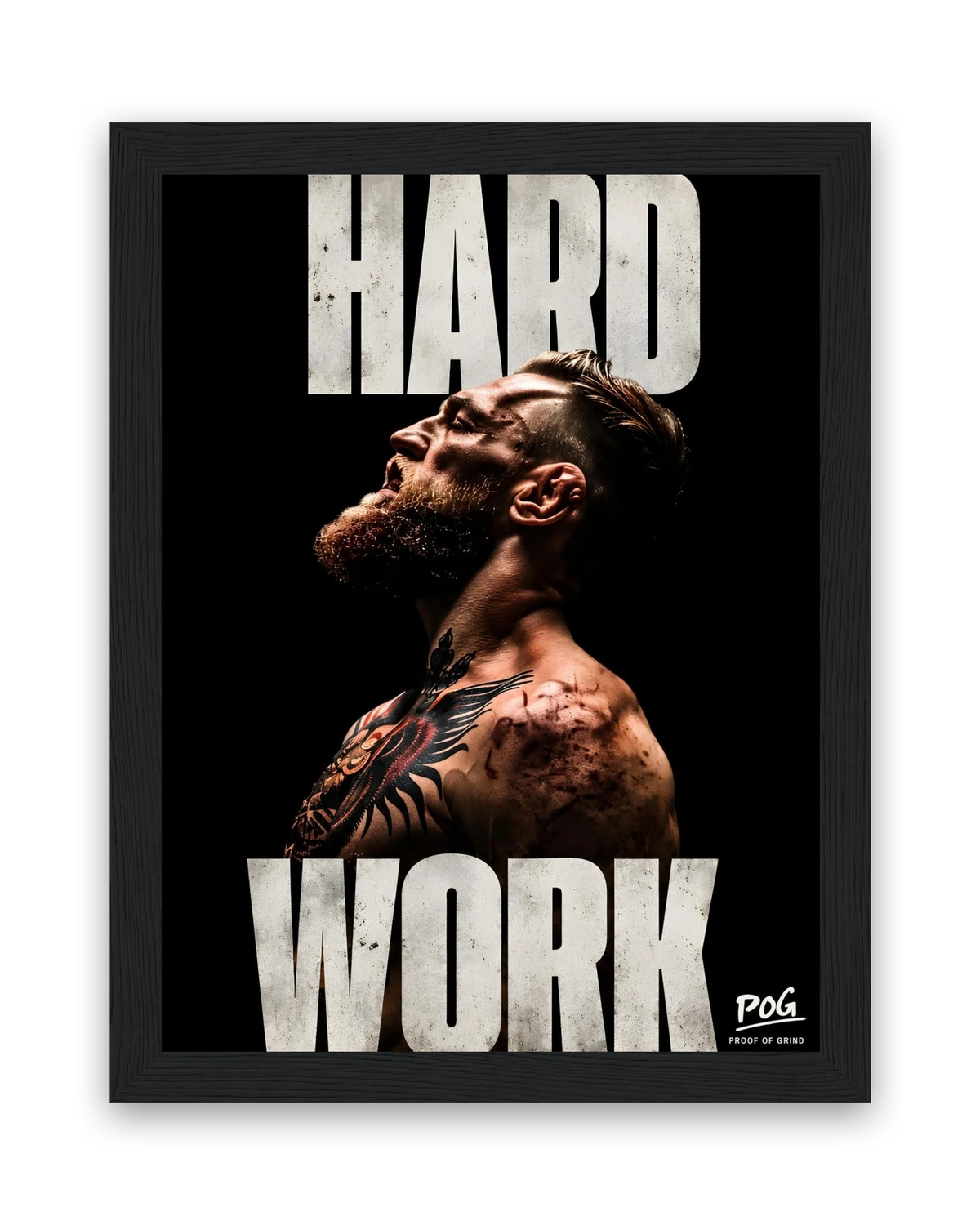 Hard Work – 15×20 cm – Zwart