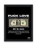 Fuck Love – 15×20 cm – Zwart