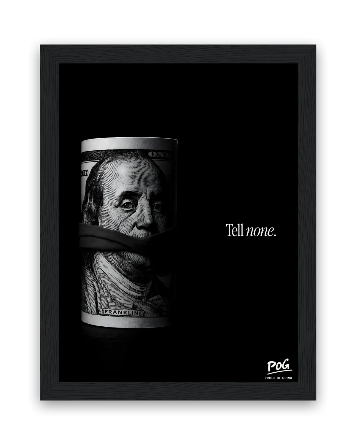 Tell None – 15×20 cm – Zwart