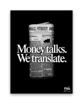 Vertaal het geld – 30×40 cm – Zonder lijst