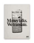Vertaal het geld – 30×40 cm – Zonder lijst