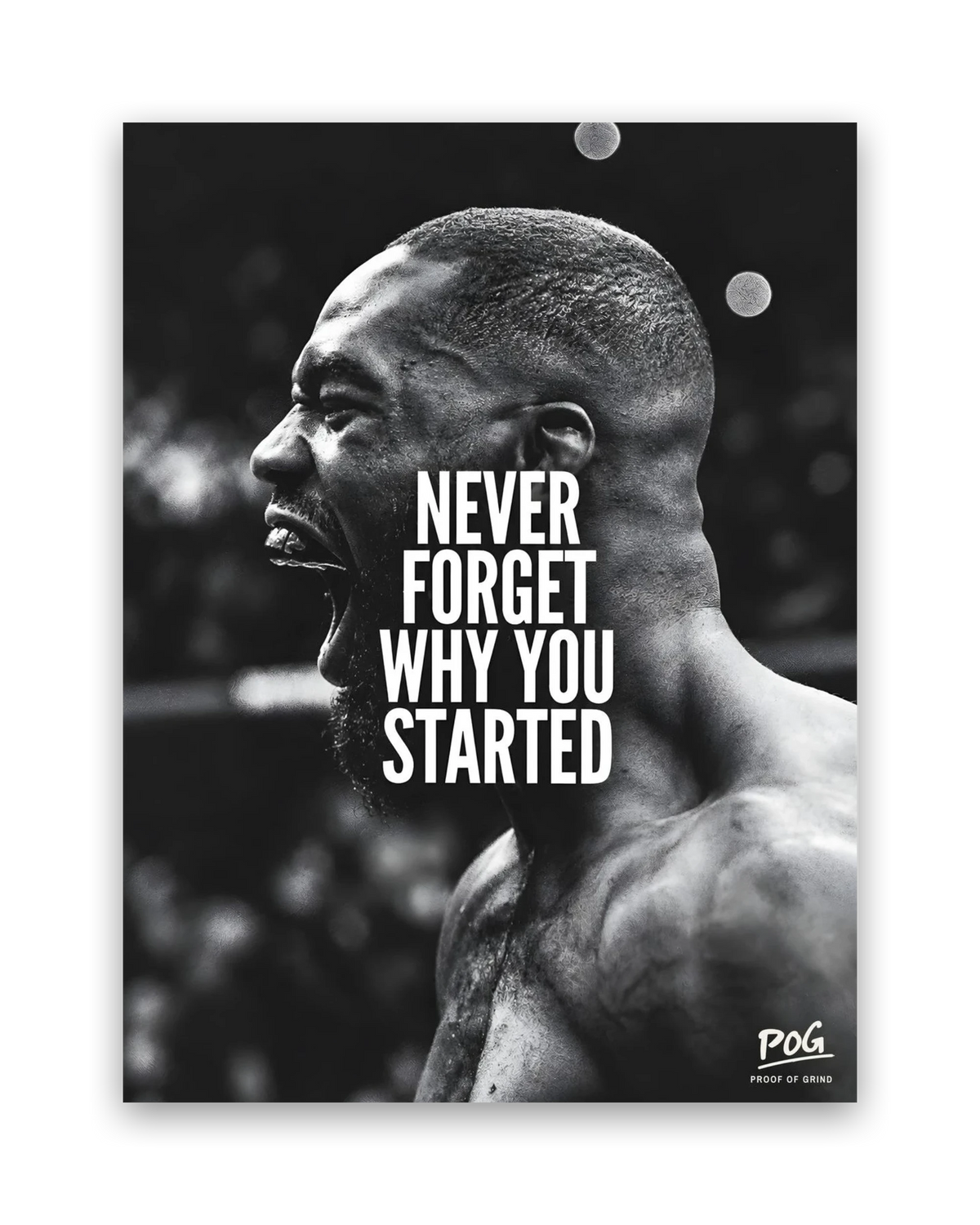 Never Forget Why You Started – 30×40 cm – Zonder lijst