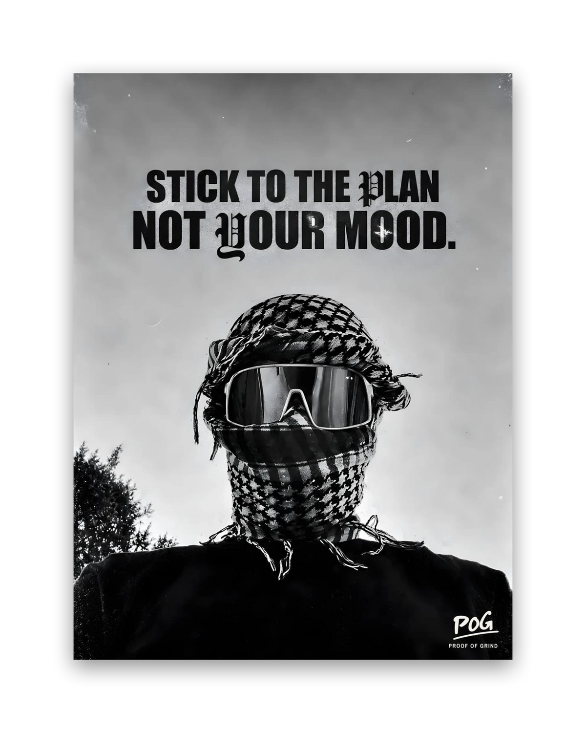Stick To The Plan Not Your Mood – 30×40 cm – Zonder lijst
