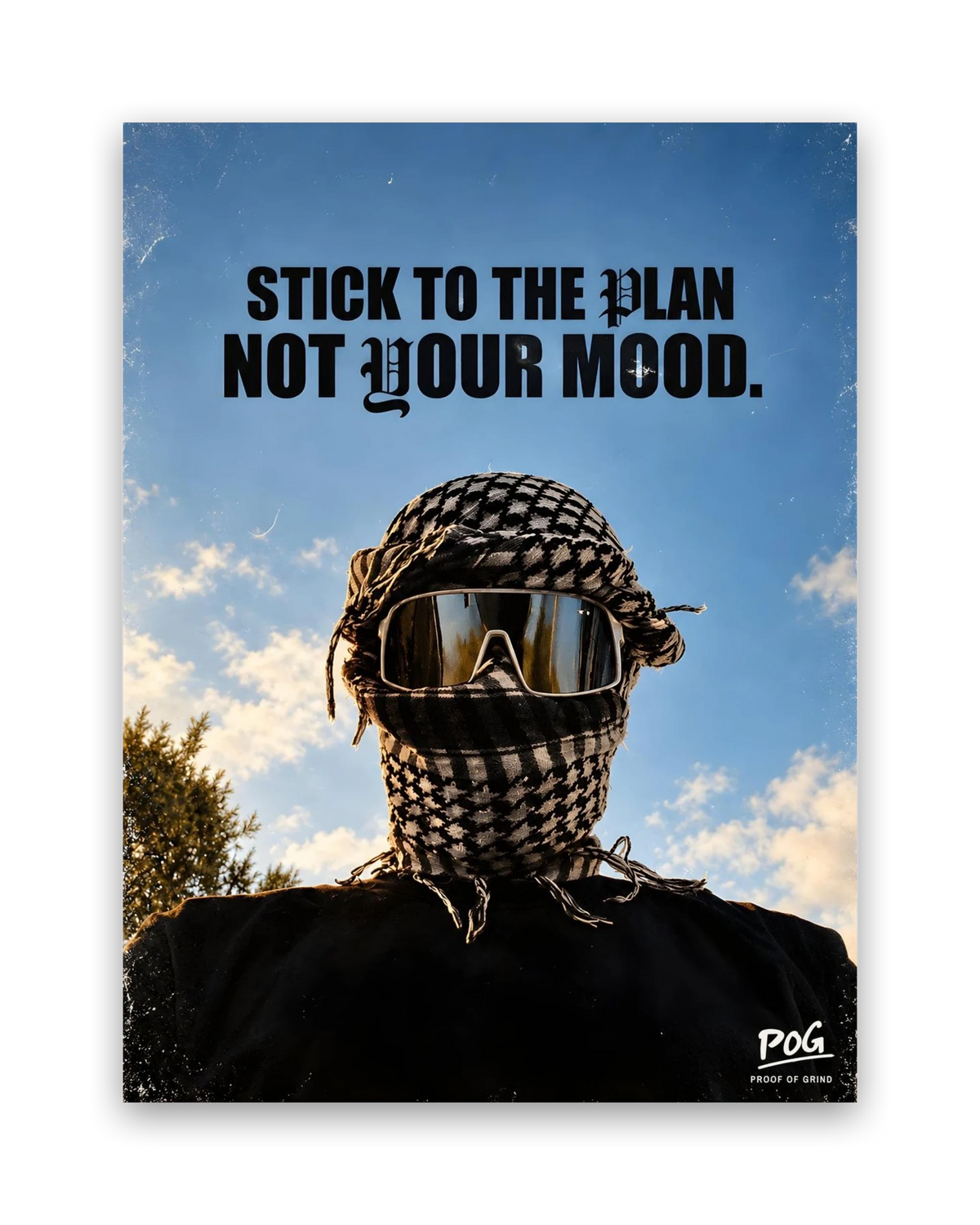 Stick To The Plan Not Your Mood – 30×40 cm – Zonder lijst