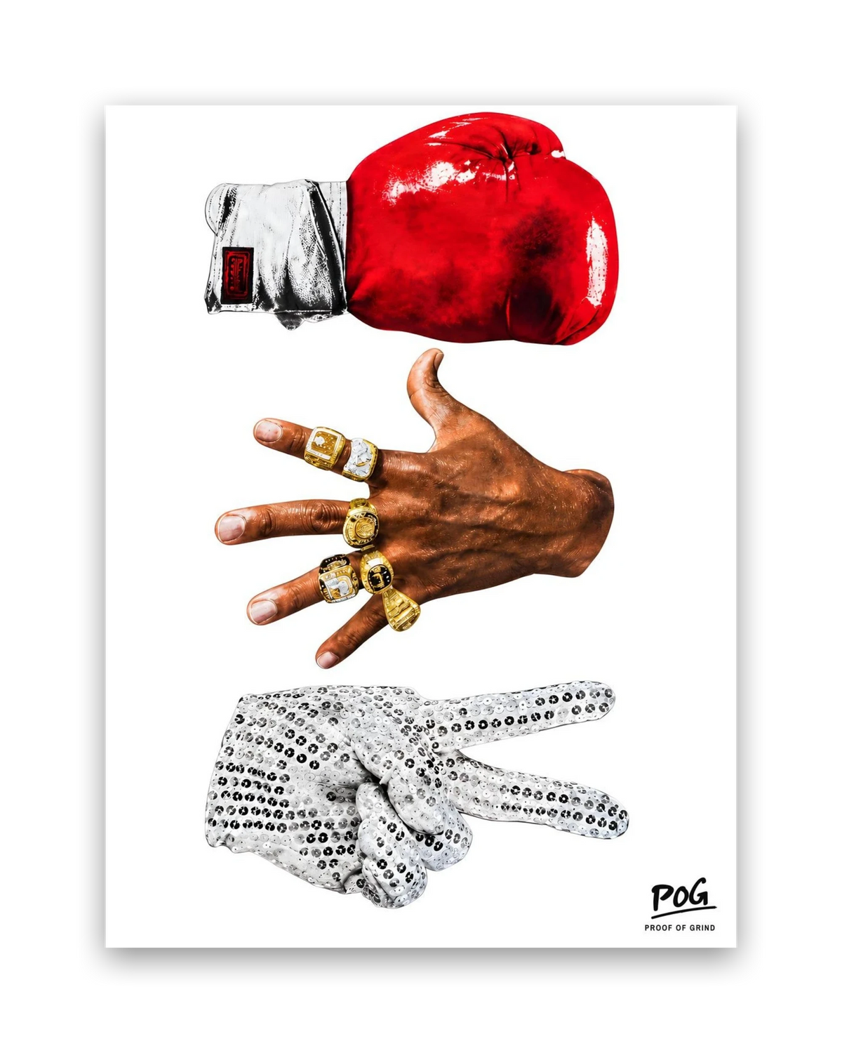 Steen papier schaar – 30×40 cm – Zonder lijst