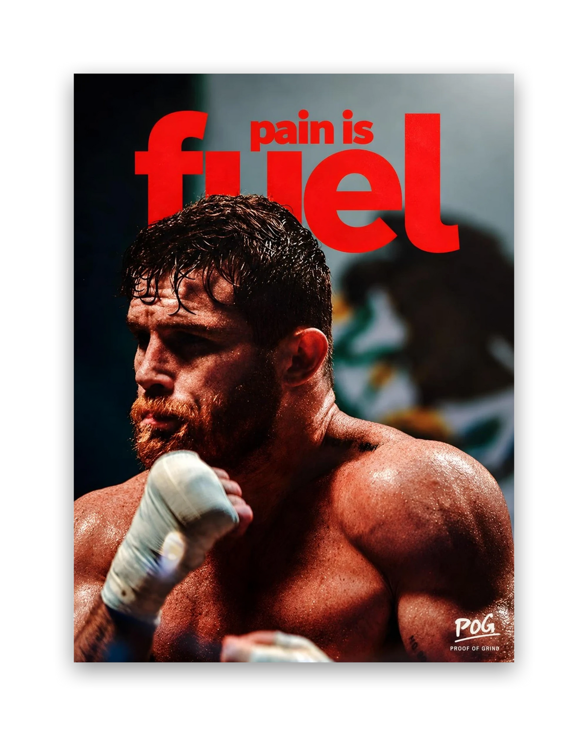 Pain Is Fuel – 30×40 cm – Zonder lijst