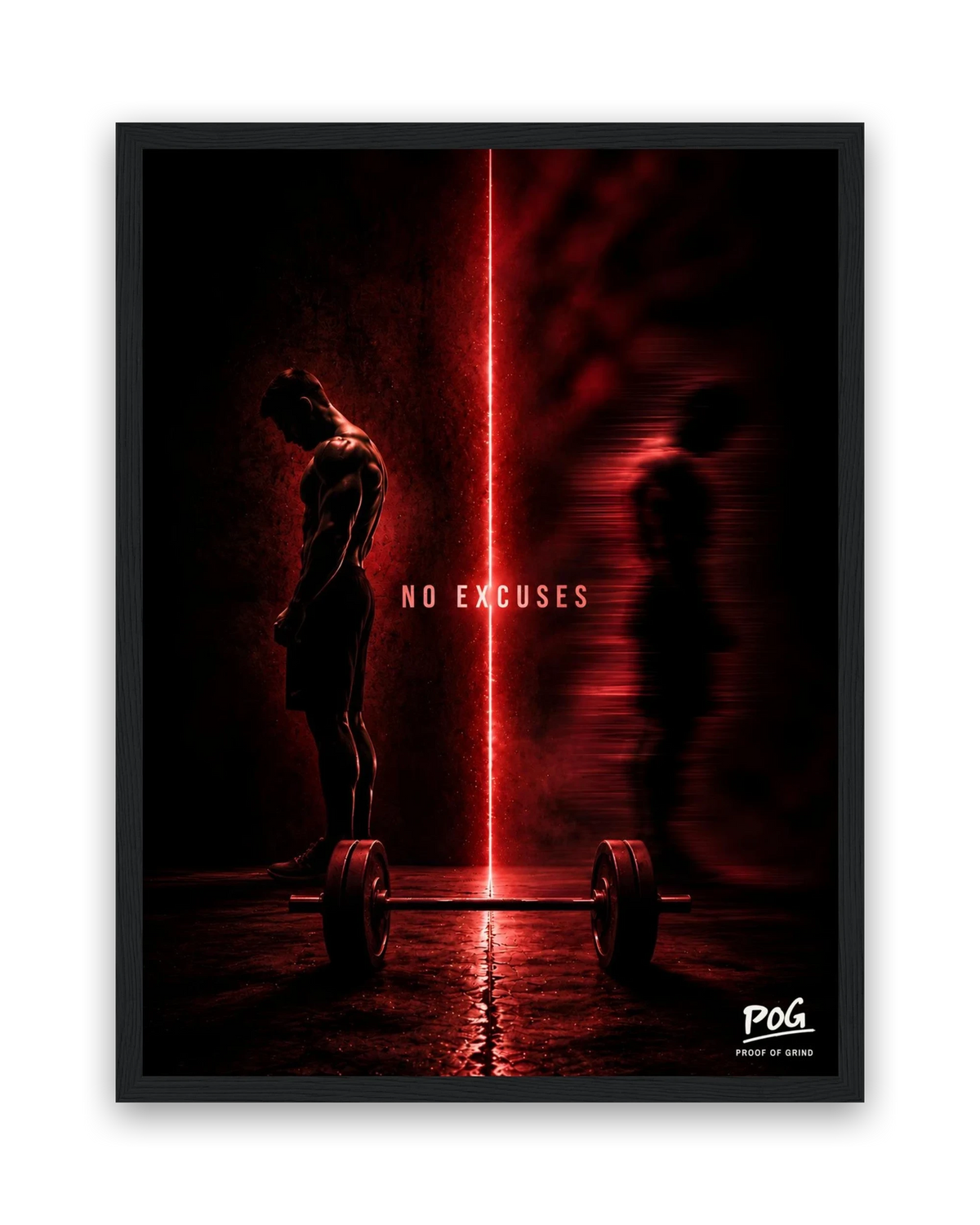 No Excuses – 30×40 cm – Zwart