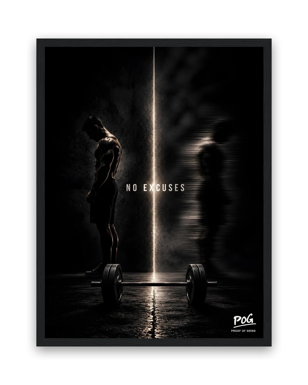 No Excuses – 30×40 cm – Zwart