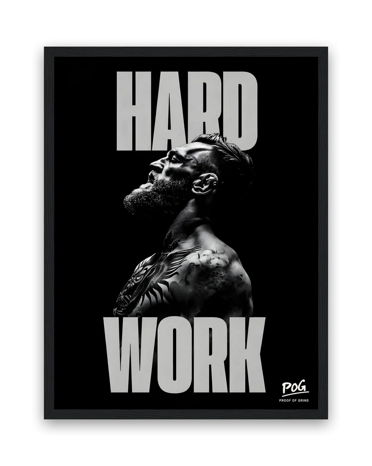Hard Work – 30×40 cm – Zwart