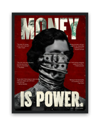 Money Is Power – 30×40 cm – Zwart
