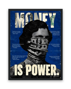 Money Is Power – 30×40 cm – Zwart