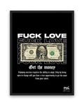 Fuck Love – 30×40 cm – Zwart