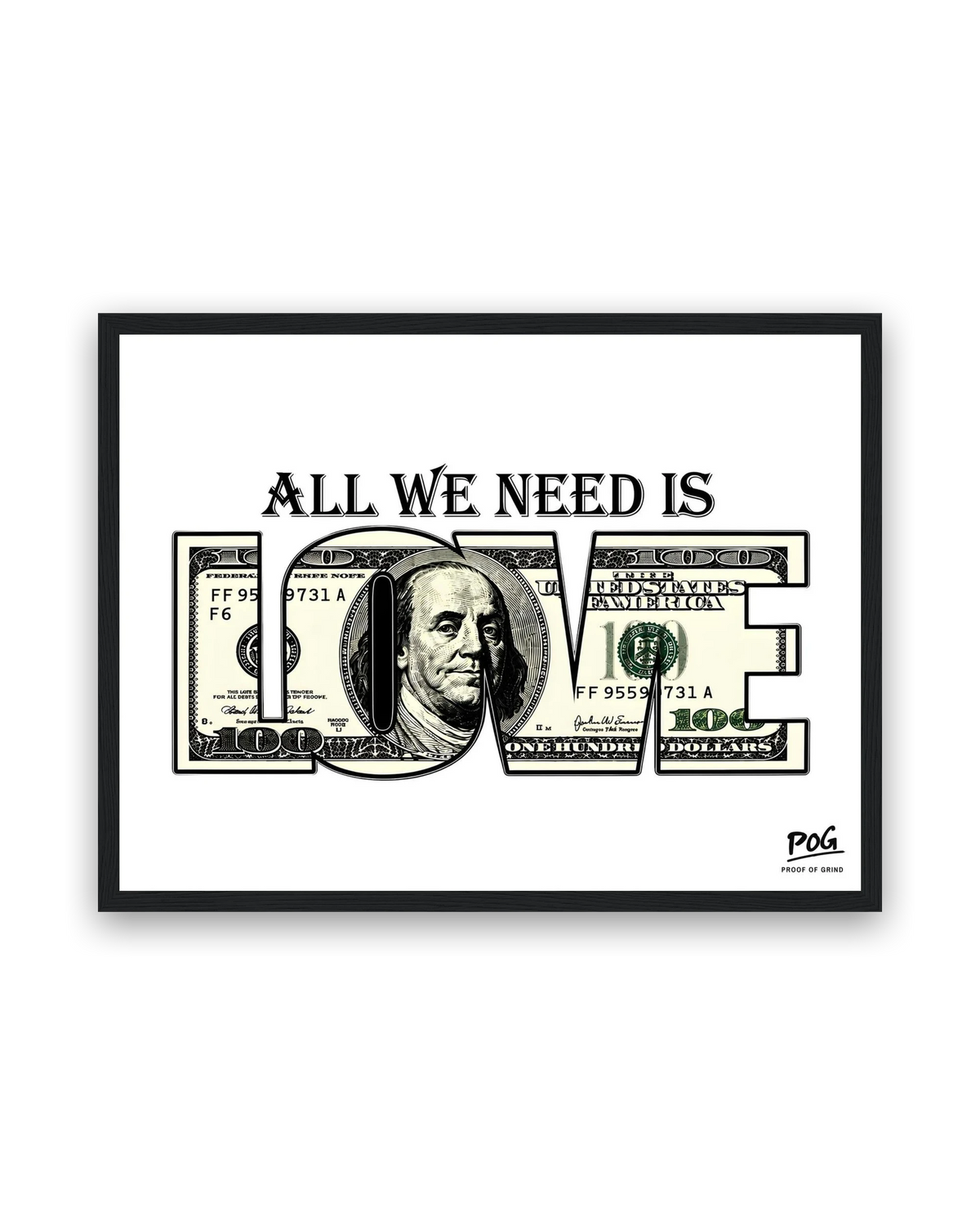 Love – 30×40 cm – Zwart