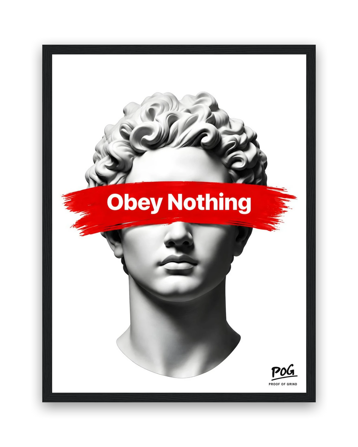 Obey Nothing – 30×40 cm – Zwart
