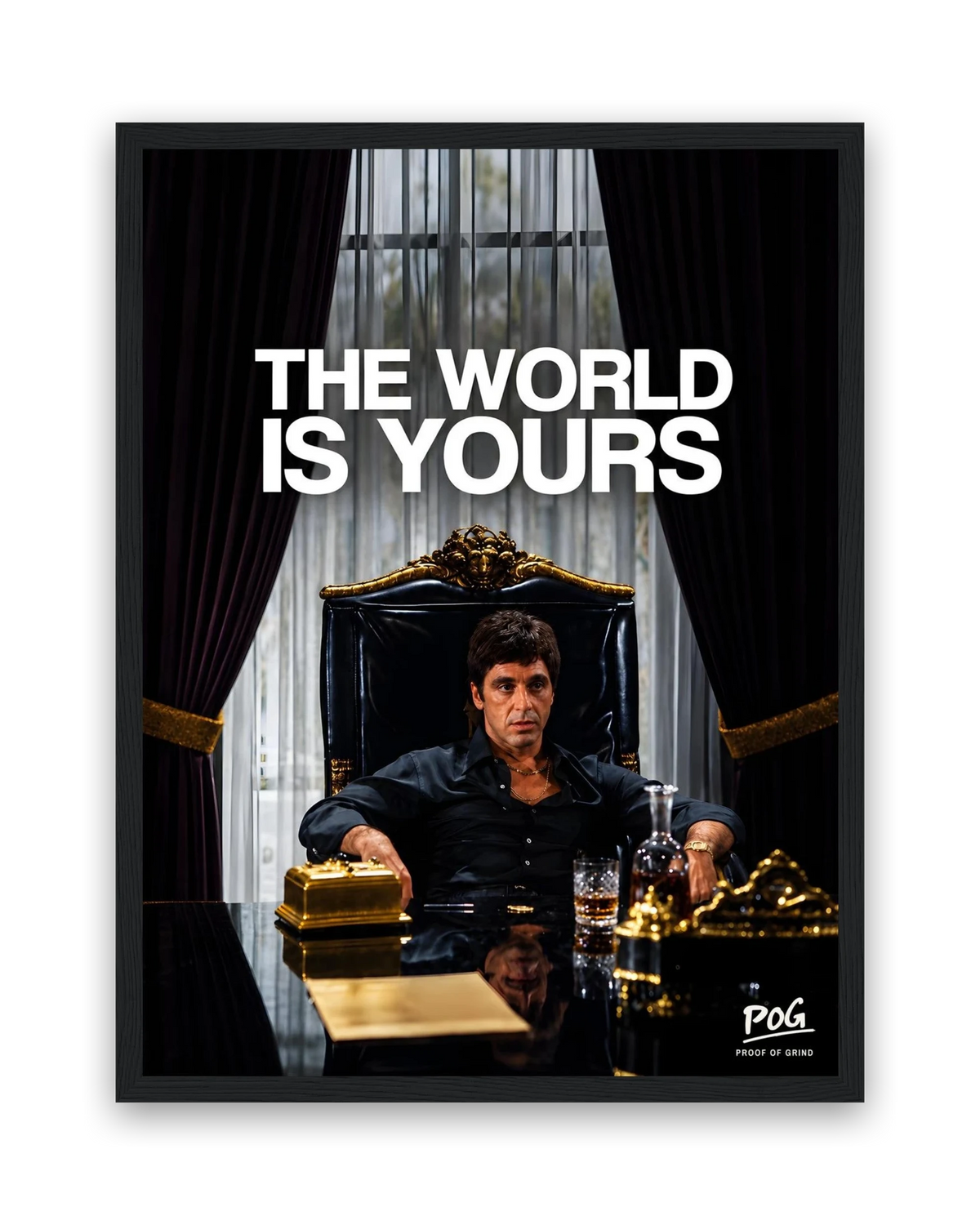 The World Is Yours – 30×40 cm – Zwart