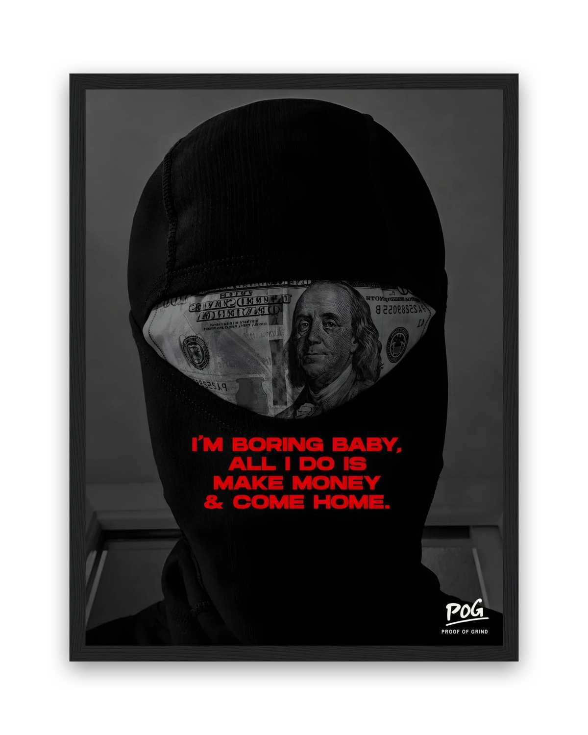 I'm Boring Baby – 30×40 cm – Zwart