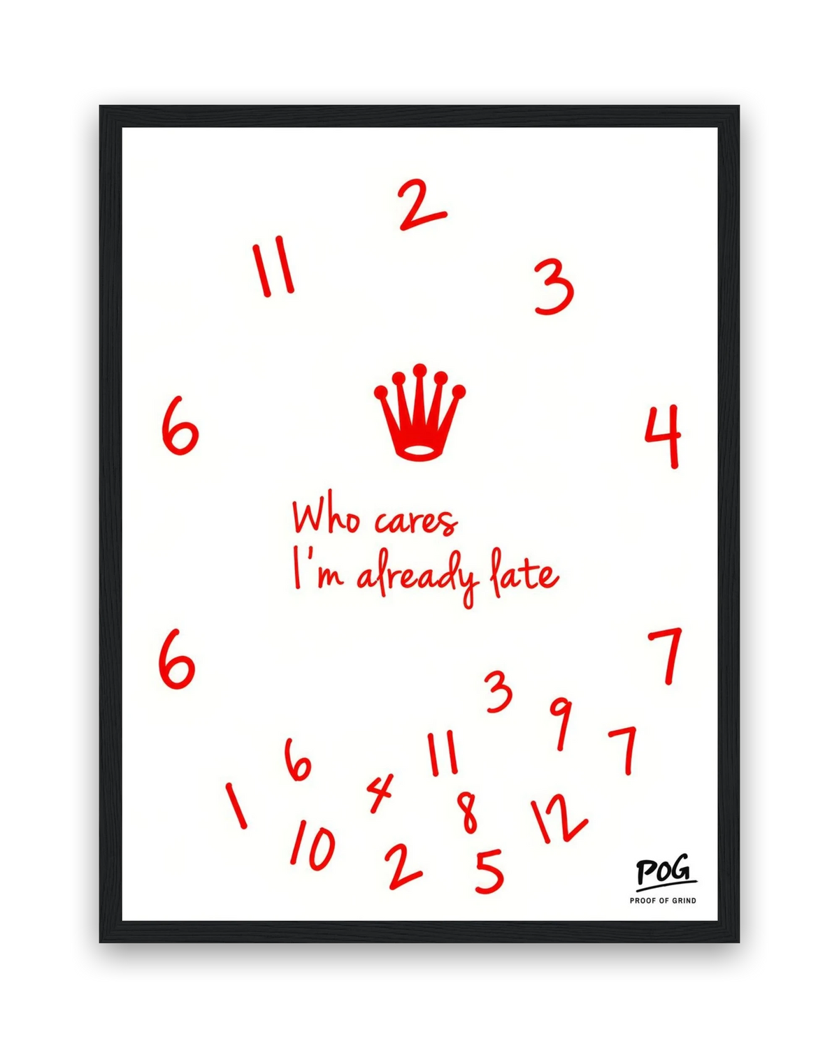 Who Cares – 30×40 cm – Zwart