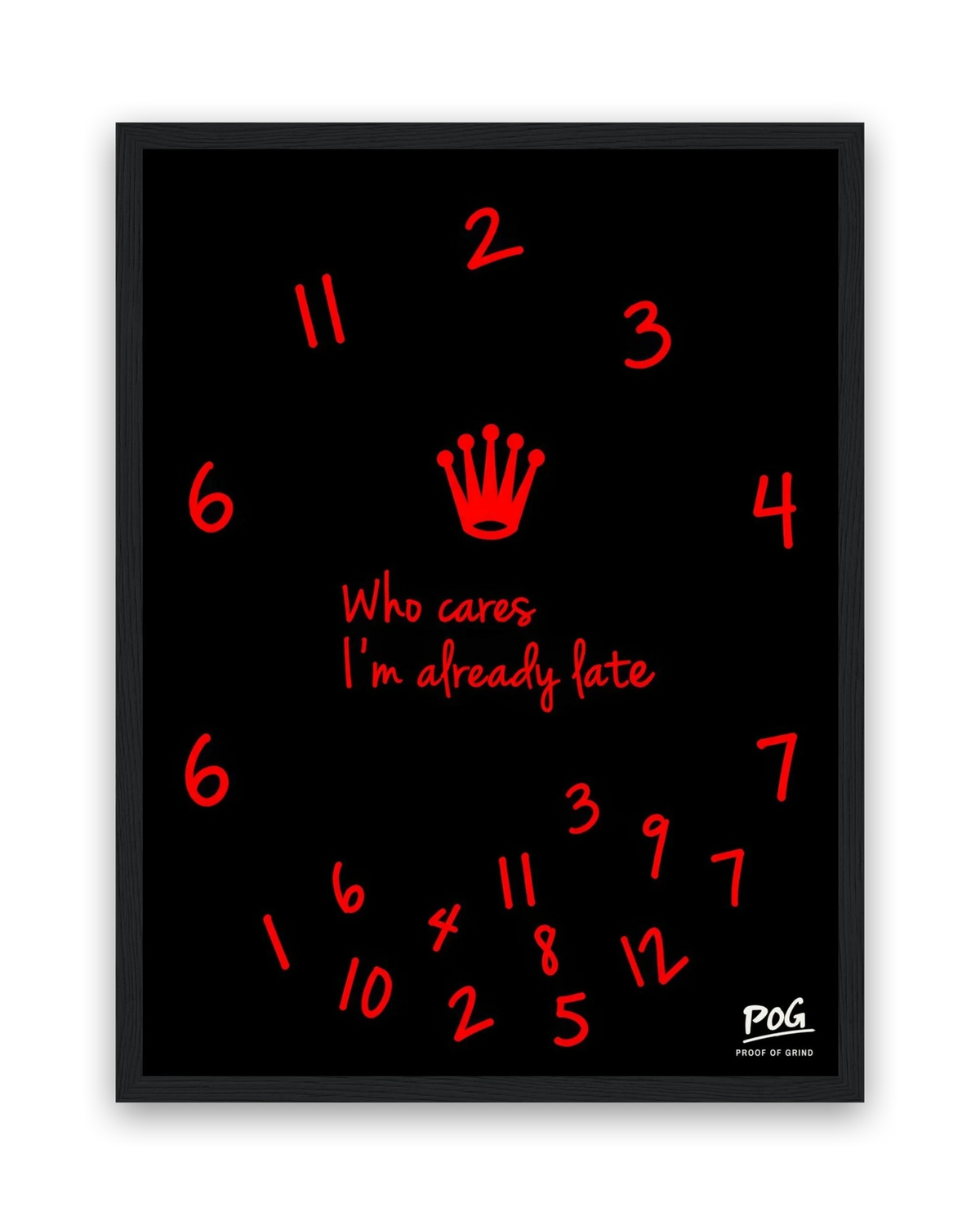 Who Cares – 30×40 cm – Zwart