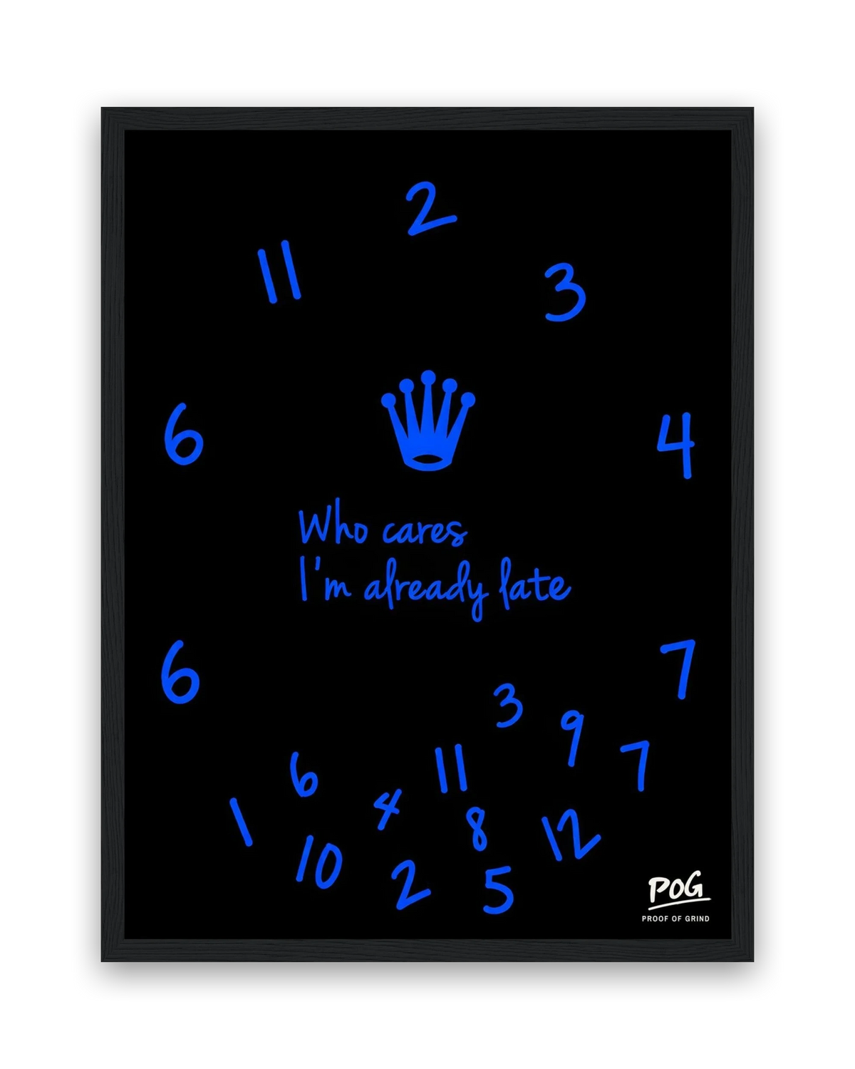 Who Cares – 30×40 cm – Zwart