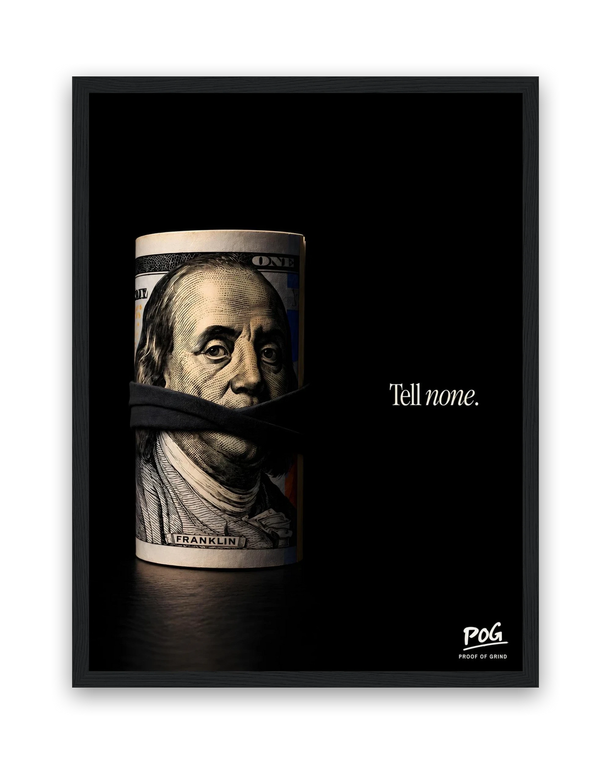 Tell None – 30×40 cm – Zwart
