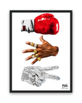 Steen papier schaar – 30×40 cm – Zwart