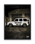 No Risk No G – 30×40 cm – Zwart