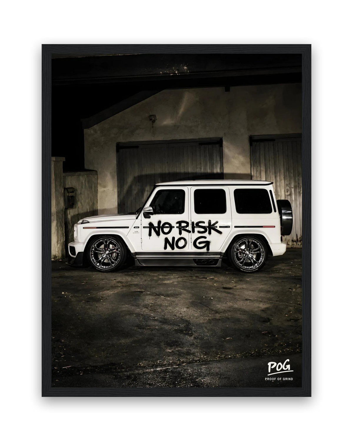 No Risk No G – 30×40 cm – Zwart