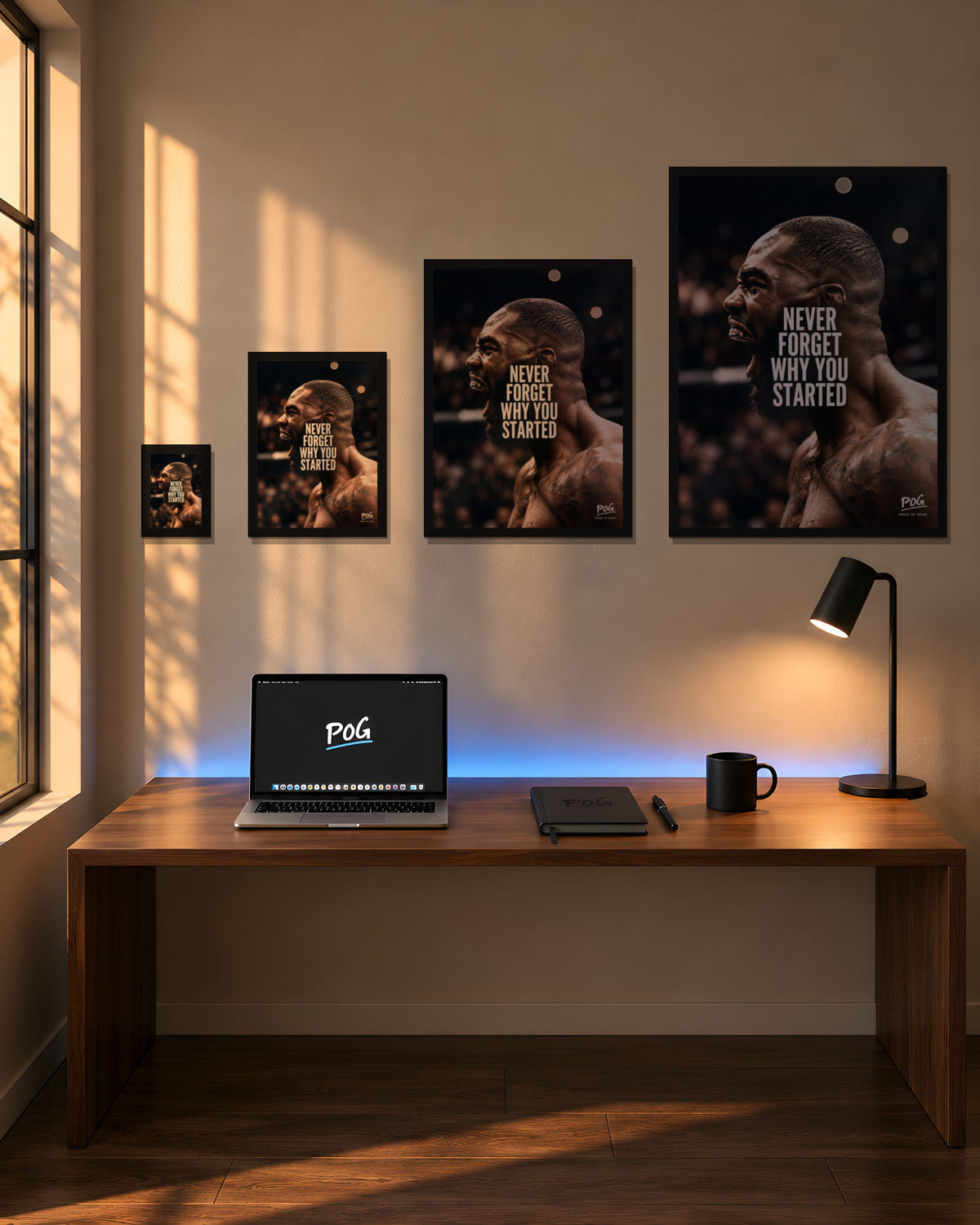Never Forget Why You Started – Zwart – alle formaten