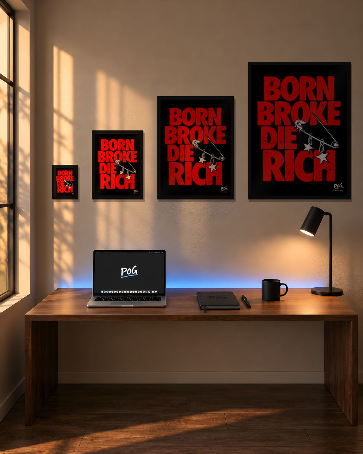 Born Broke Die Rich – Zwart – alle formaten