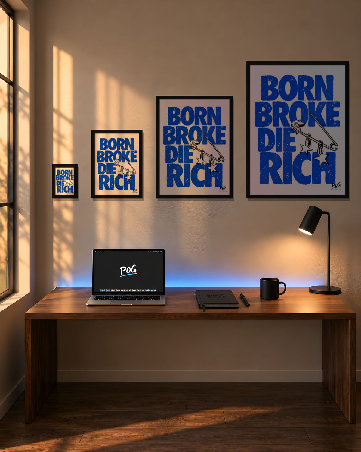 Born Broke Die Rich – Zwart – alle formaten