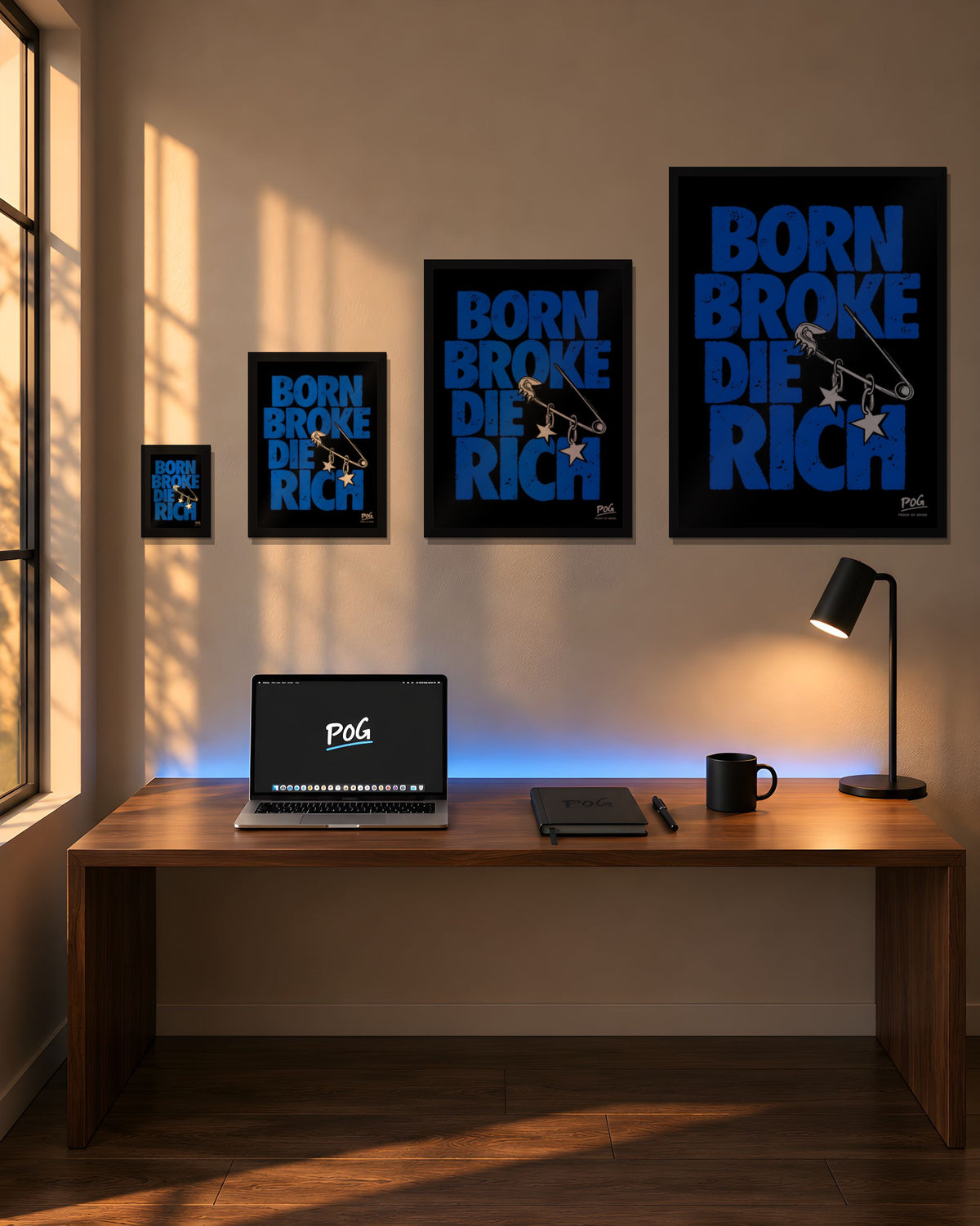 Born Broke Die Rich – Zwart – alle formaten