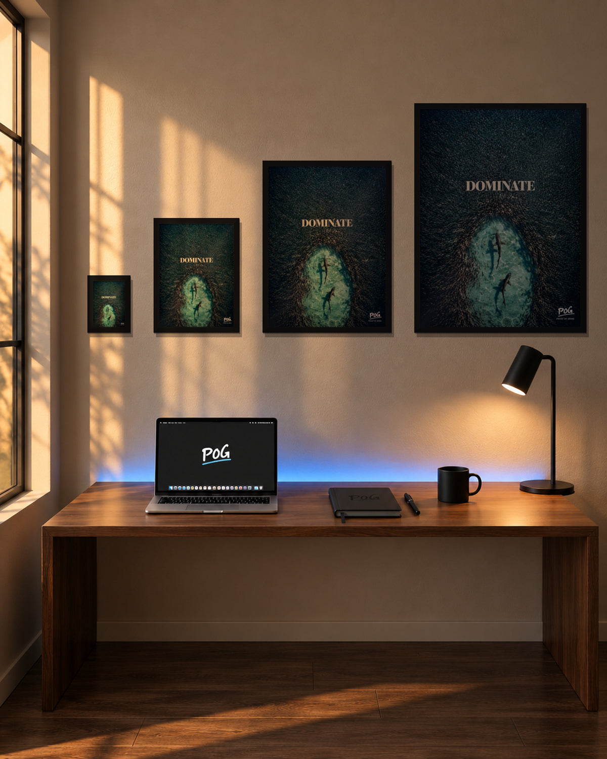 Dominate poster aan de muur – Zwart – alle formaten