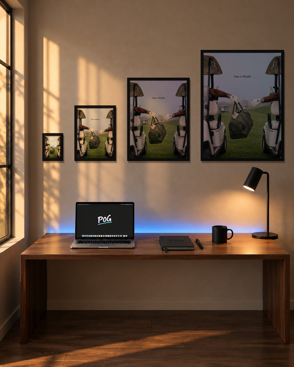Time Is Wealth poster aan de muur – Zwart – alle formaten