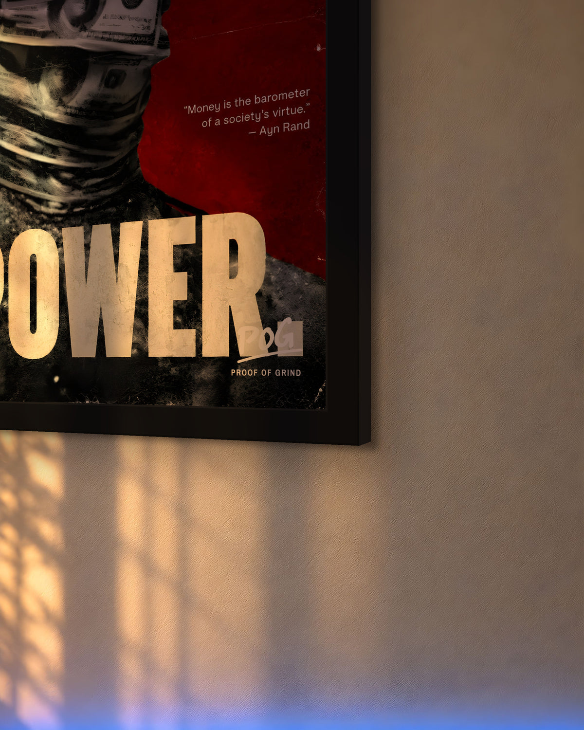 Money Is Power – Zwart – detail