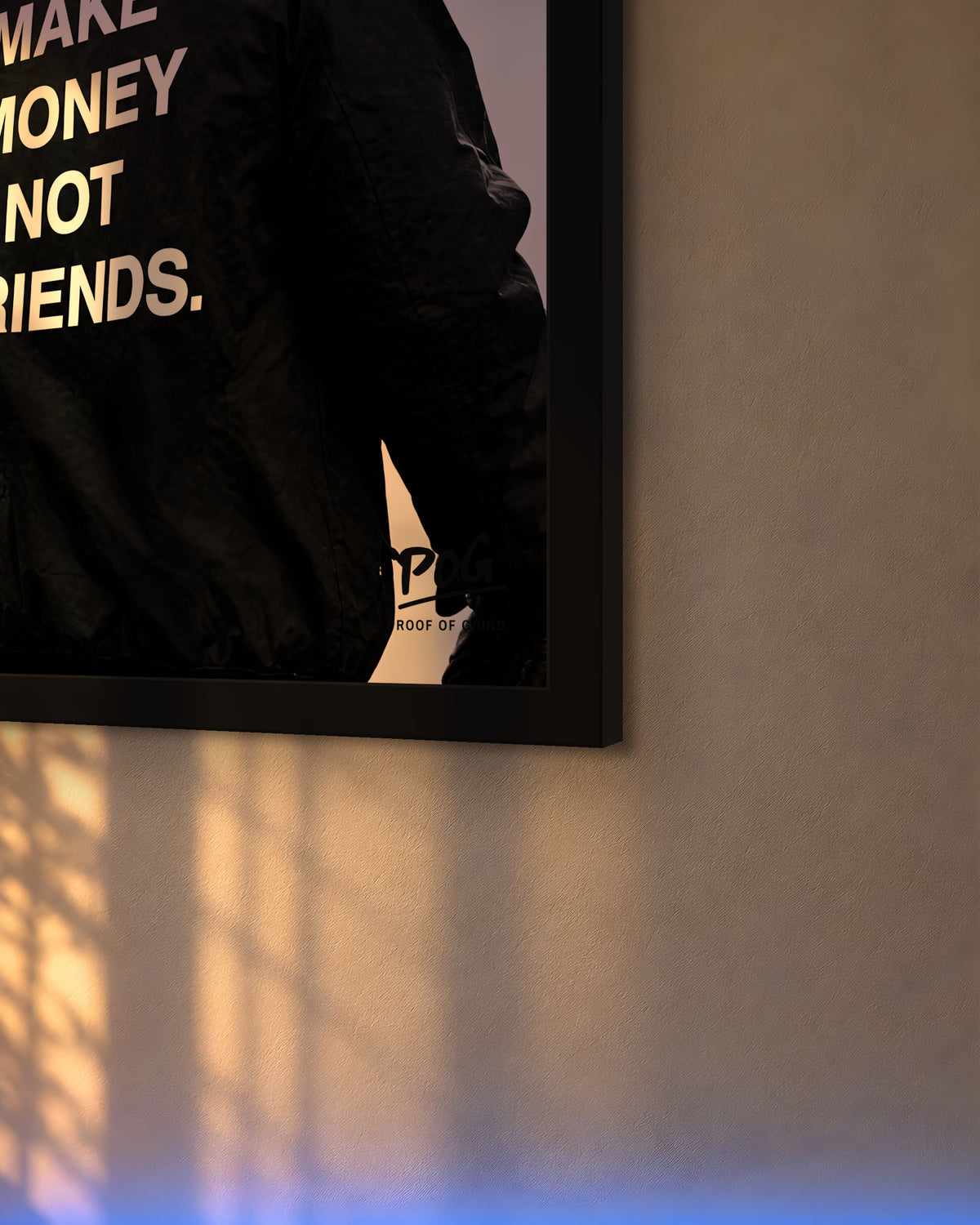 Make Money Not Friends – Zwart – detail