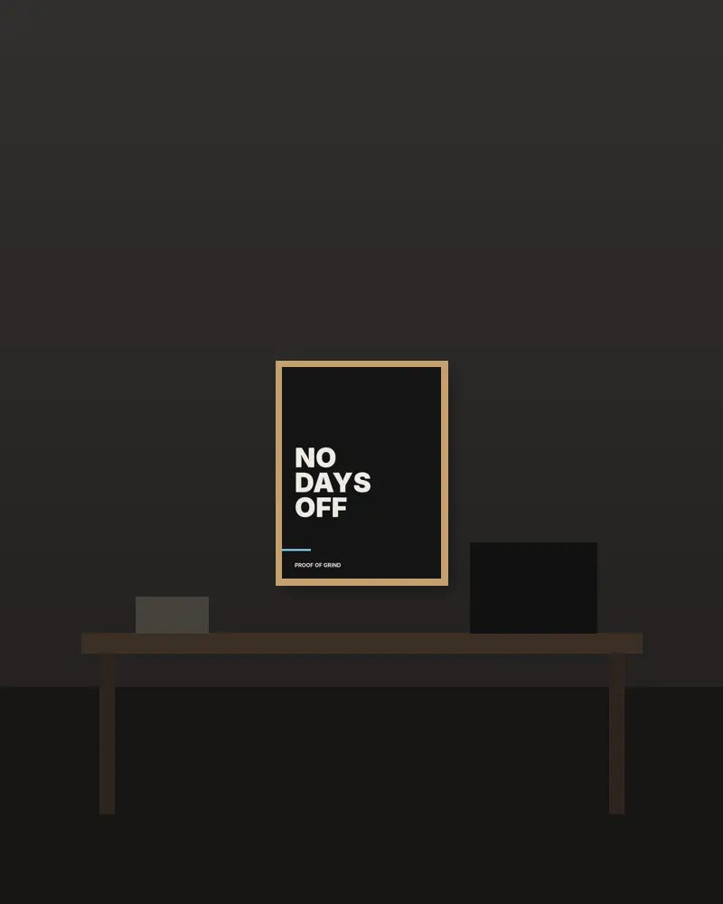 No Days Off – 15×20 cm – Naturel hout