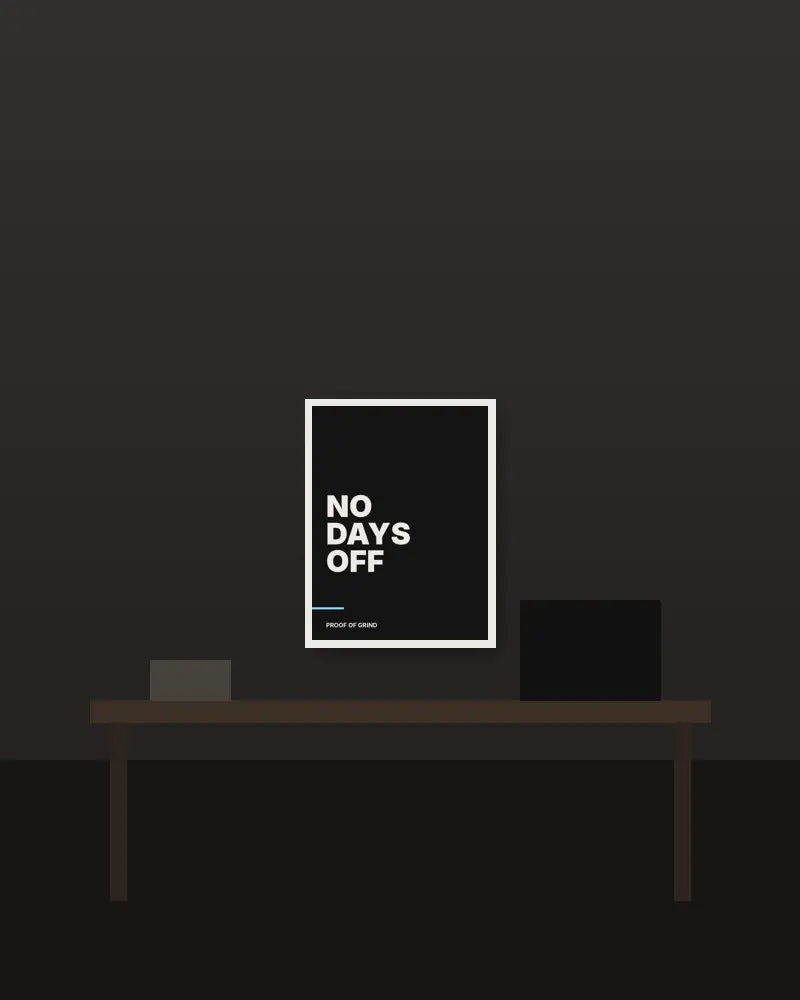 No Days Off – 15×20 cm – Wit