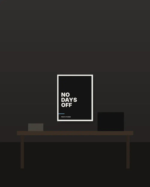 No Days Off – 15×20 cm – Wit