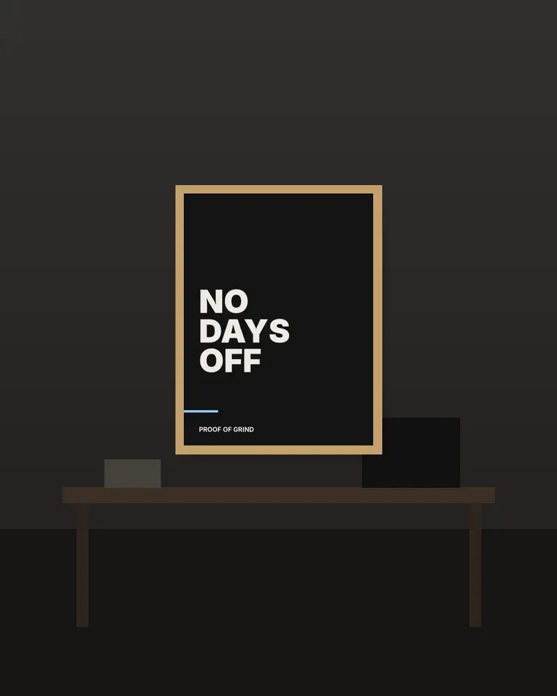 No Days Off – 30×40 cm – Naturel hout