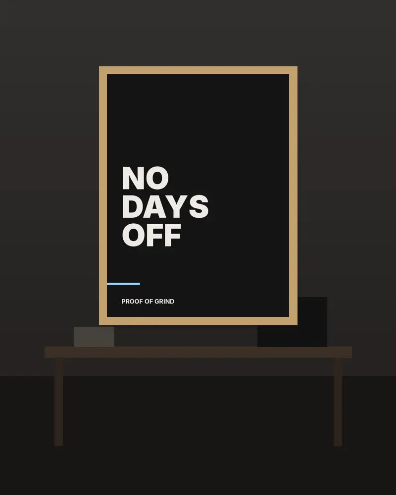 No Days Off – 45×60 cm – Naturel hout