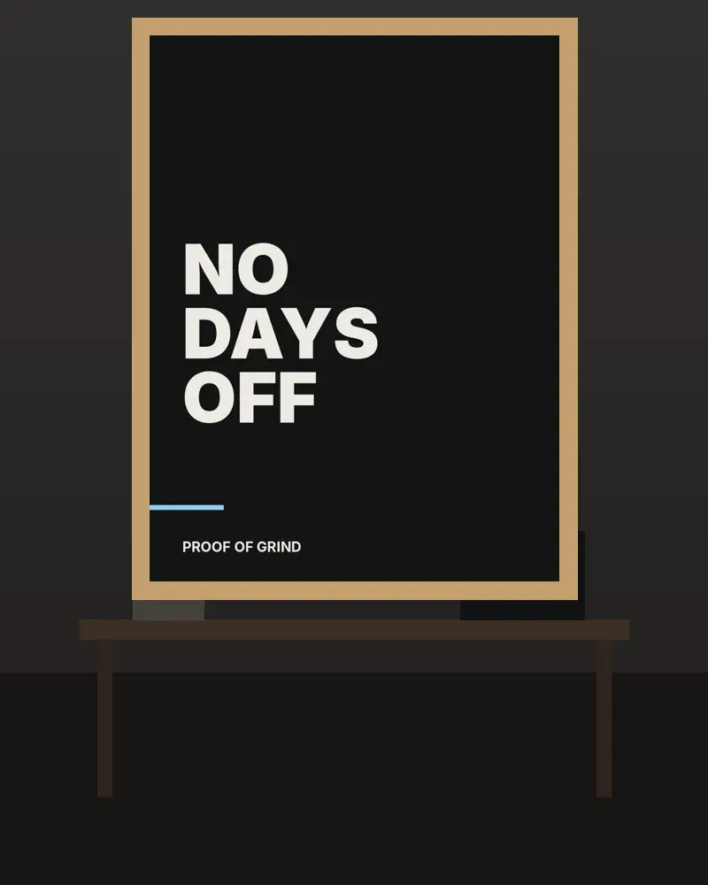 No Days Off – 60×80 cm – Naturel hout