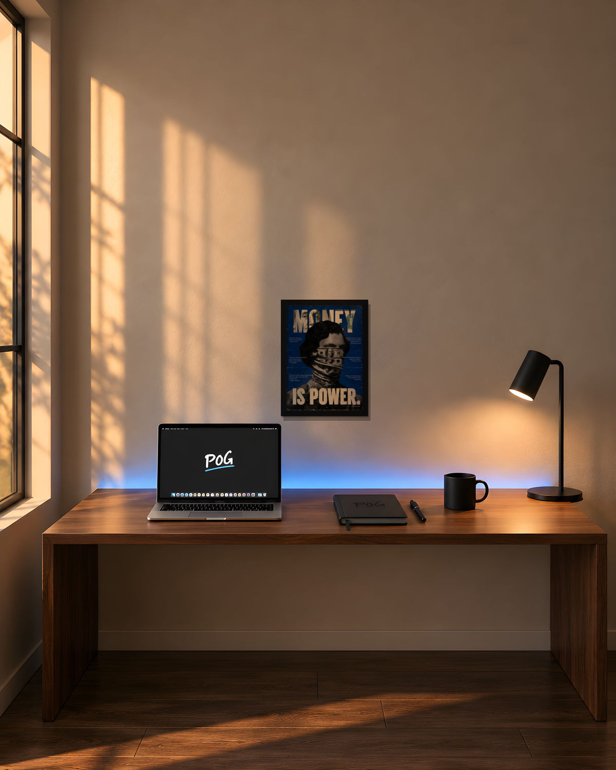 Money Is Power – 30×40 cm – Zwart – in de kamer