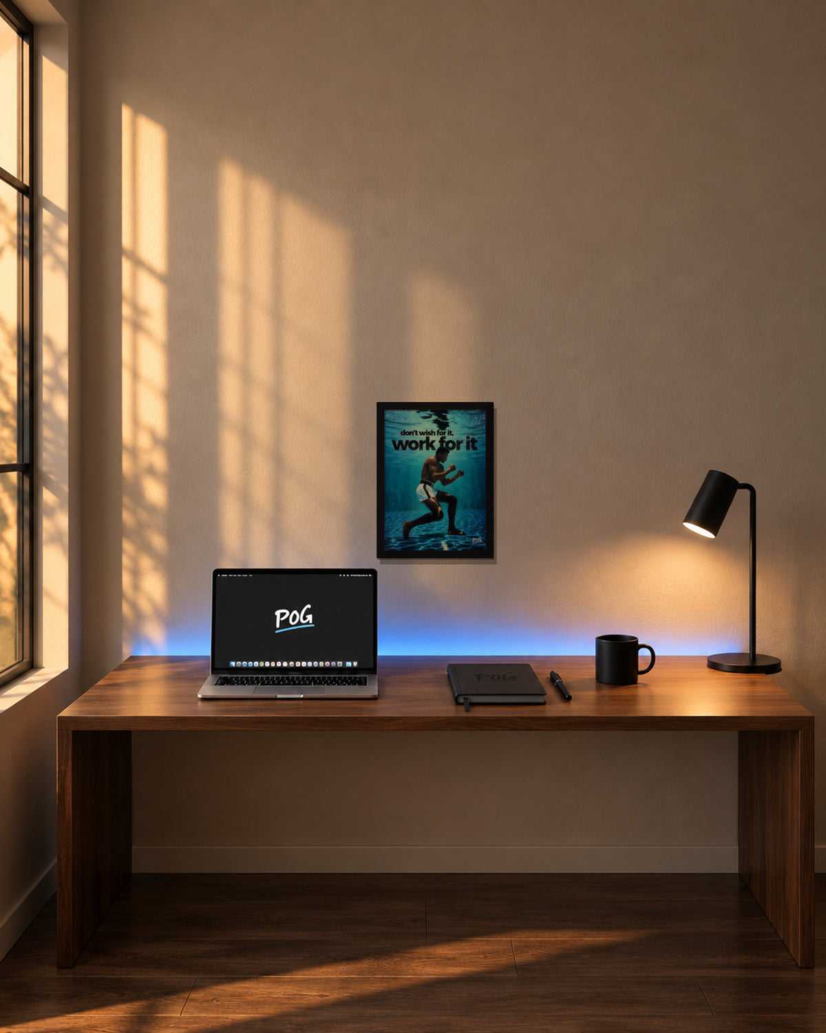Work For It – 30×40 cm – Zwart – in de kamer